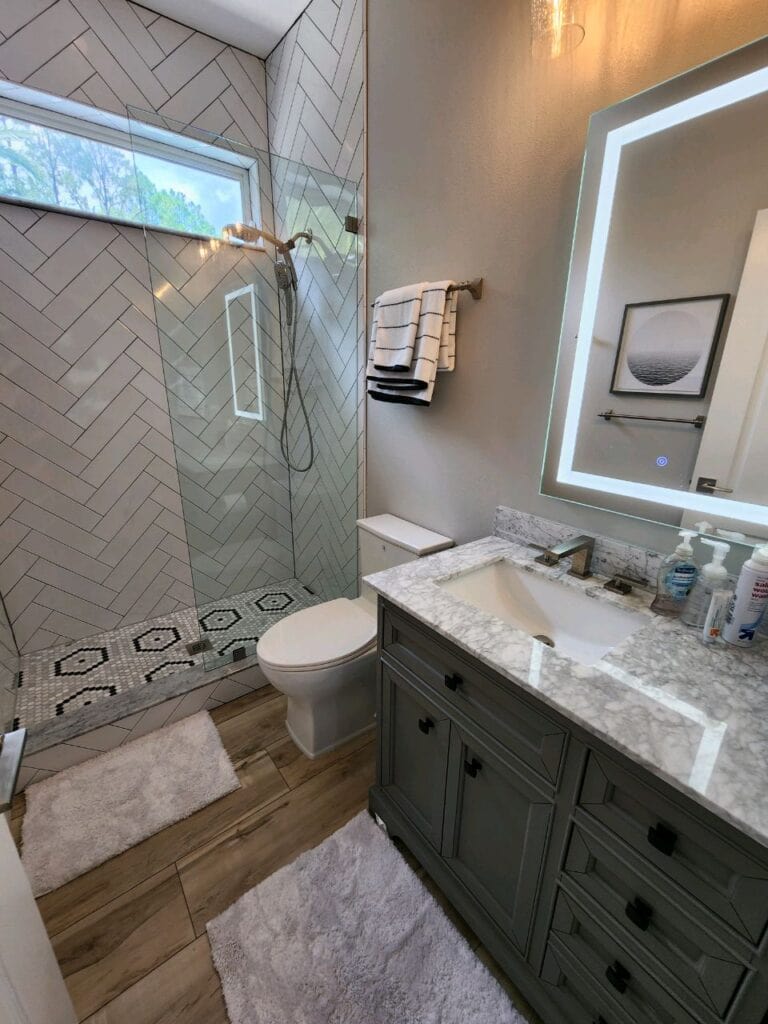 Finished kitchen remodel close-up