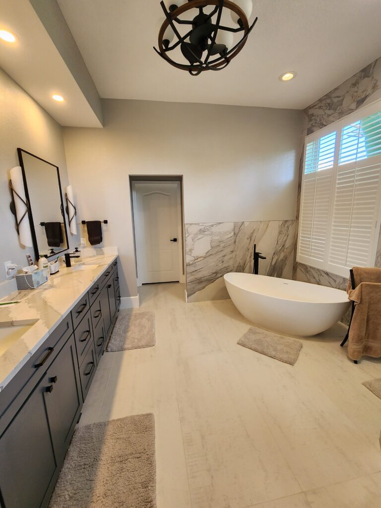 Modern bathroom vanity remodel